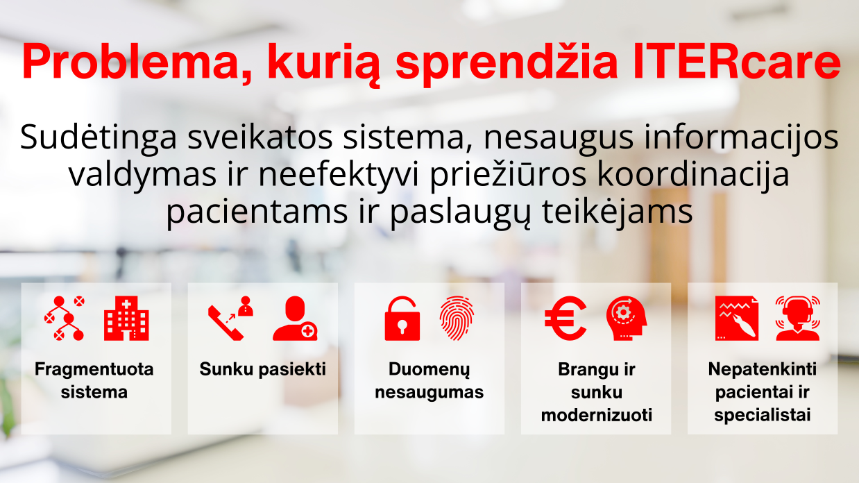 ITERcare sprendžiamos problemos